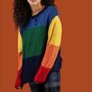 UNIF Caleb Colorblock Knit Sweater